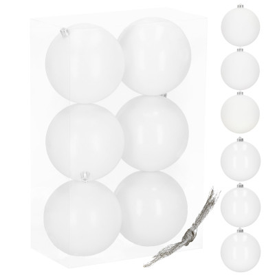 Vianočné banky snehové gule mix - 10cm, sada 6ks