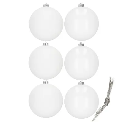 Vianočné banky snehové gule mix - 10cm, sada 6ks