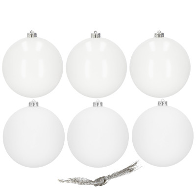 Vianočné banky snehové gule mix - 10cm, sada 6ks