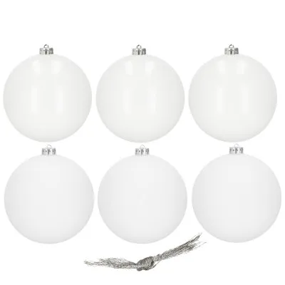 Vianočné banky snehové gule mix - 10cm, sada 6ks