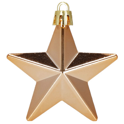 Hviezdičky zlaté sada 6ks, vianočné ozdoby