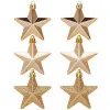Hviezdičky zlaté sada 6ks, vianočné ozdoby