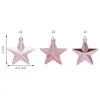 Hviezdičky ružové sada 6ks, vianočné ozdoby