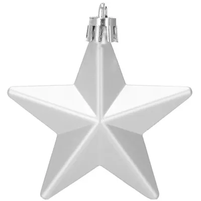 Hviezdičky modro-strieborné sada 6ks, vianočné ozdoby
