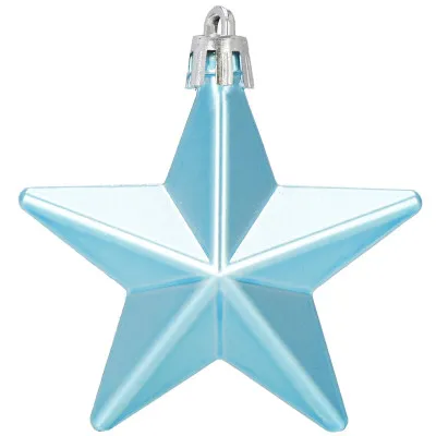 Hviezdičky modro-strieborné sada 6ks, vianočné ozdoby