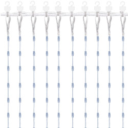 LED Nano záves - 3x3m, 300LED, 8 funkcií, ovládač, IP44, studená biela