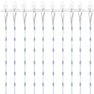 LED Nano záves - 3x3m, 300LED, 8 funkcií, ovládač, IP44, studená biela