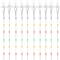 LED Nano záves - 3x3m, 300LED, 8 funkcií, ovládač, IP44, multicolor