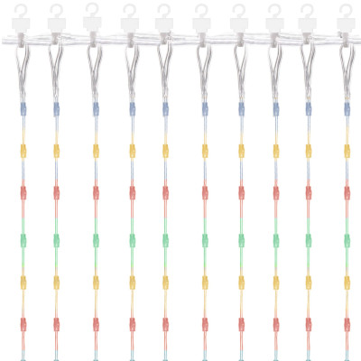 LED Nano záves - 3x3m, 300LED, 8 funkcií, ovládač, IP44, multicolor