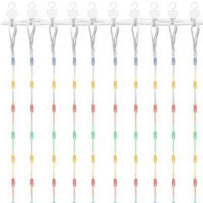 LED Nano záves - 3x3m, 300LED, 8 funkcií, ovládač, IP44, multicolor