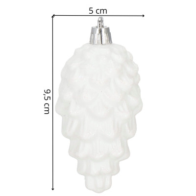 Šišky 9,5cm sada 6ks, vianočné ozdoby