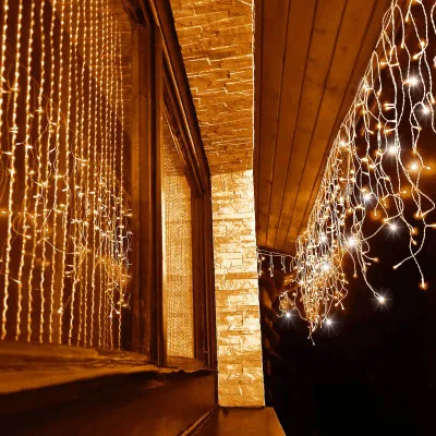 LED kvaple - 22,5m, 500LED, 8 funkcií, ovládač, časovač, IP44, duálna biela