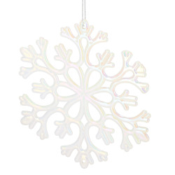 Snehová vločka 15cm biela perleť, vianočná ozdoba