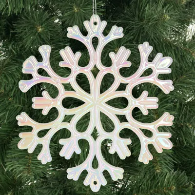 Snehová vločka 15cm biela perleť, vianočná ozdoba