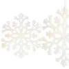 Snehová vločka 15cm biela perleť, vianočná ozdoba