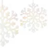 Snehová vločka 15cm biela perleť, vianočná ozdoba