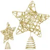 Hviezda na stromček 27cm zlatá, vianočná ozdoba