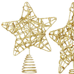 Hviezda na stromček 27cm zlatá, vianočná ozdoba