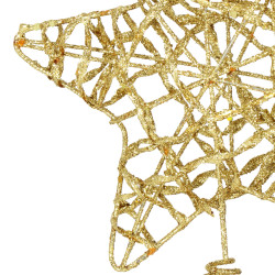 Hviezda na stromček 27cm zlatá, vianočná ozdoba