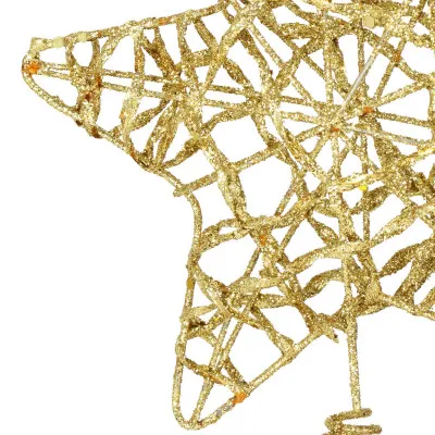 Hviezda na stromček 27cm zlatá, vianočná ozdoba