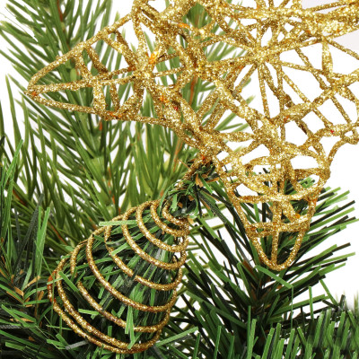 Hviezda na stromček 27cm zlatá, vianočná ozdoba