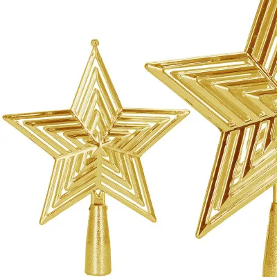 Hviezda na stromček 18,5 cm zlatá, vianočná ozdoba