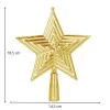 Hviezda na stromček 18,5 cm zlatá, vianočná ozdoba