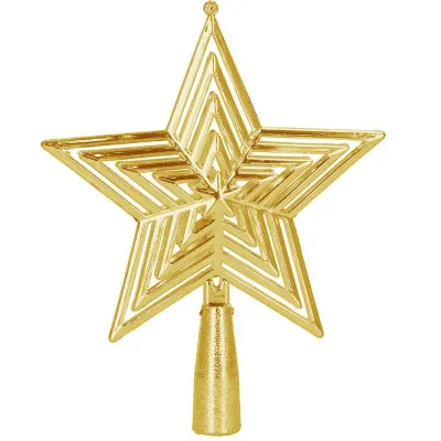 Hviezda na stromček 18,5 cm zlatá, vianočná ozdoba