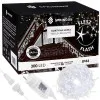 LED kvaple - 14,5m, 300LED, časovač, IP44, studená biela + záblesky