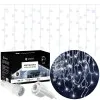 LED kvaple - 22,5m, 500LED, časovač, IP44, studená biela + záblesky