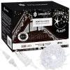 LED kvaple - 22,5m, 500LED, časovač, IP44, studená biela + záblesky