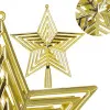 Hviezda na stromček 23cm zlatá, vianočná ozdoba