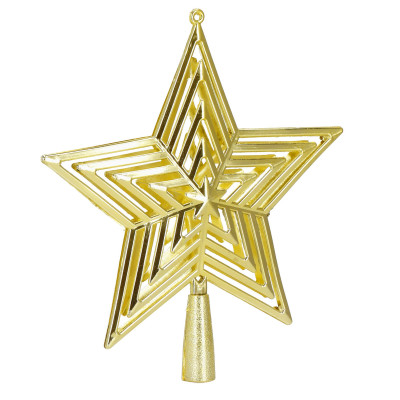 Hviezda na stromček 23cm zlatá, vianočná ozdoba