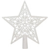 Hviezda na stromček 22cm biela, vianočná ozdoba