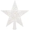 Hviezda na stromček 21cm biela, vianočná ozdoba