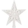 Hviezda na stromček 21cm biela, vianočná ozdoba