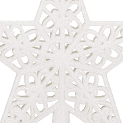 Hviezda na stromček 21cm biela, vianočná ozdoba