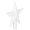 Hviezda na stromček 15cm trblietavá biela, vianočná ozdoba