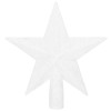 Hviezda na stromček 15cm trblietavá biela, vianočná ozdoba