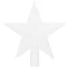 Hviezda na stromček 15cm trblietavá biela, vianočná ozdoba