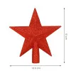 Hviezda na stromček 15cm trblietavá červená, vianočná ozdoba