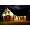 LED kvaple - 14,5m, 300LED, časovač, IP44, teplá biela + záblesky