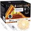 LED kvaple - 14,5m, 300LED, časovač, IP44, teplá biela + záblesky