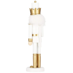 Luskáčik - Kráľ s paličkou 30,5 cm zlatý, vianočné dekorácie