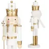 Luskáčik - Kráľ so žezlom 30,5 cm zlatý, vianočné dekorácie