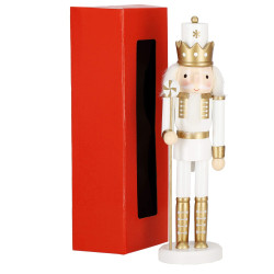 Luskáčik - Kráľ so žezlom 30,5 cm zlatý, vianočné dekorácie