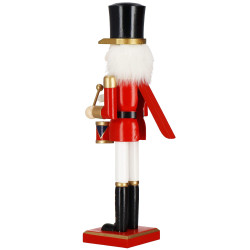 Luskáčik - Vojak s bubienkom 38cm červený, vianočné dekorácie