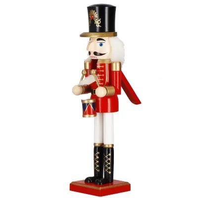 Luskáčik - Vojak s bubienkom 38cm červený, vianočné dekorácie