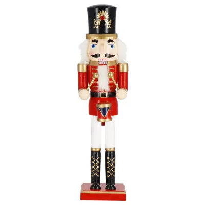 Luskáčik - Vojak s bubienkom 38cm červený, vianočné dekorácie