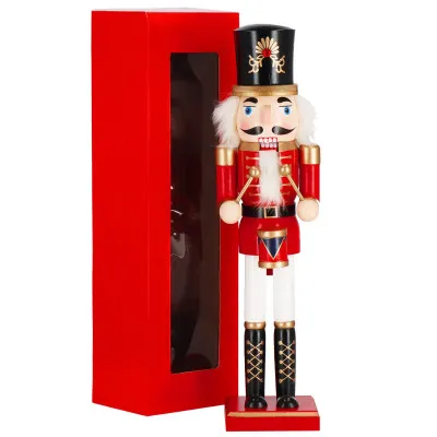 Luskáčik - Vojak s bubienkom 38cm červený, vianočné dekorácie